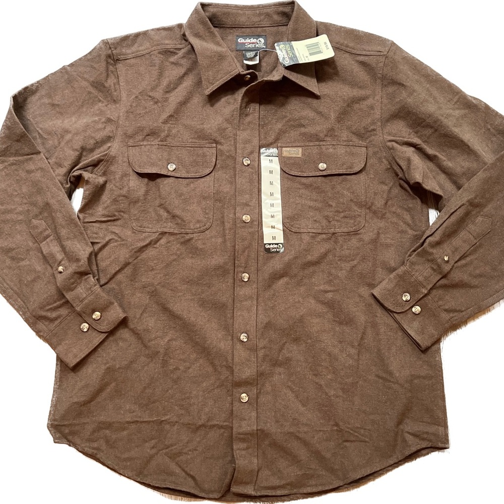 Gander Mountain Mens Guide Series Medium Heavy Duty Outdoor Flannel Shirt Jacket